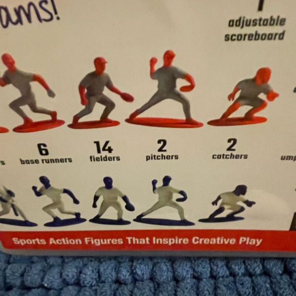 NIB Baseball Guys 27 pc action figure red & blue team scoreboard & field Kaskey - Picture 13 of 16